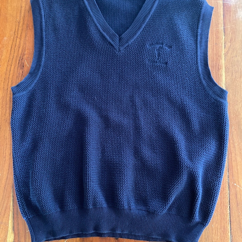 Ping Spanish Bay Pebble Beach Men's Blue V-Neck Sweater Vest‎ sz L